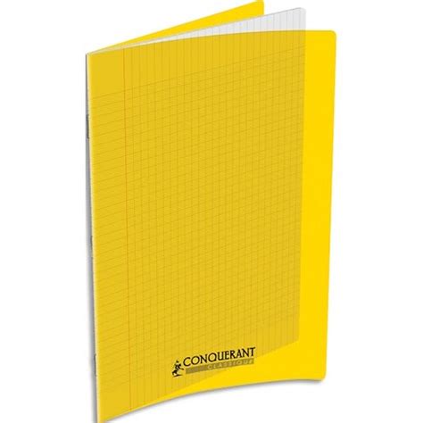 Cahier piqûre 24x32cm 60 pages 90g grands carreaux Seyès Couverture