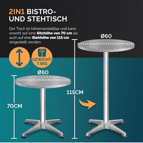 2x Mange debout Ø60cm en aluminium DeubaXXL