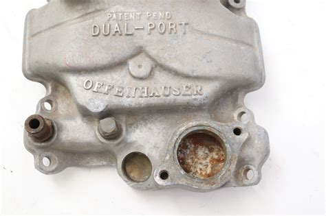 Offenhauser 360 Dual Port Small Block Chevy Aluminum 4 Bbl Used Intake Manifold Ebay