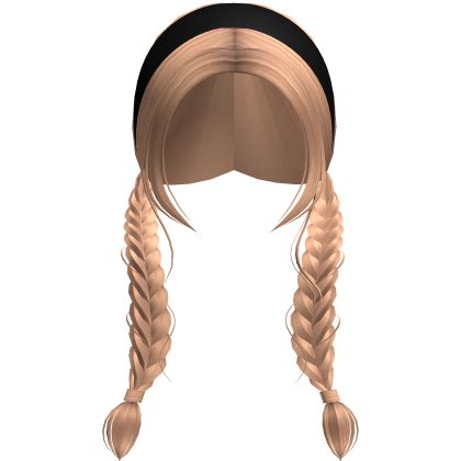 Farmgirl Dirty Blonde Braids With Black Headband Roblox