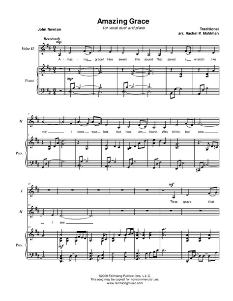 Voice Amazing Grace Sheet Music Pdf Free Amazing Grace Piano Sheet