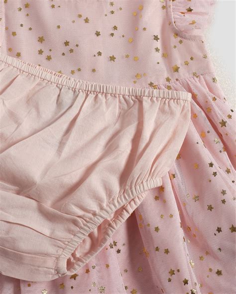 Riachuelo Vestido Beb De Tule Estrelas E Calcinha Rosa Baby