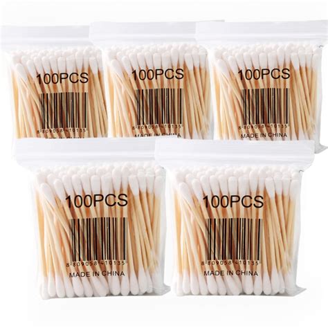 Cotton Swab Applicator Q Tip Stem Stick Wood Handle Swabs