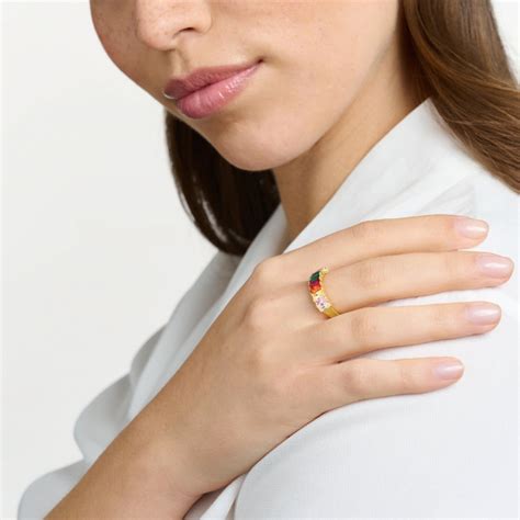 Thomas Sabo Ring Bunte Steine Gold Tr Helen Kirchhofer