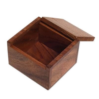 Handcrafted Suar Wood Gecko Decorative Box From Bali Protective Gecko