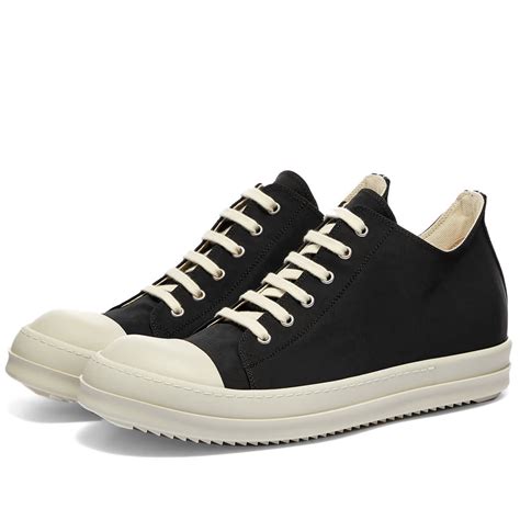 Rick Owens DRKSHDW Low Top Canvas Sneaker Black | END. (CA)