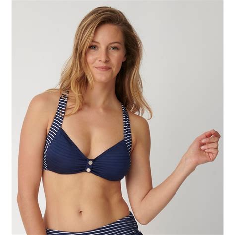 Bikini Oberteil Nautical Mit Push Up Effekt Marine Gestreift Triumph