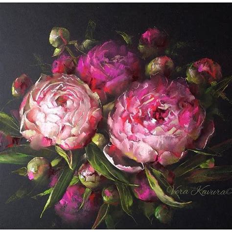 Beautiful Soft Pastel Flower Paintings By Vera Kavura - Fine Art Blogger