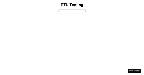 React Testing Jest Rtl Codesandbox