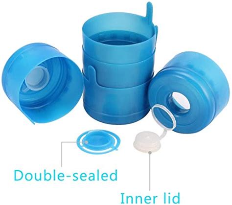 Non Spill Caps Reusable 55mm 3 And 5 Gallon Water Bottle Snap On Cap