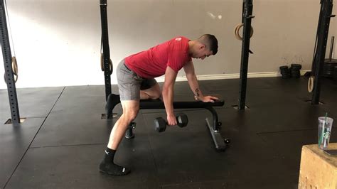 Single Arm Db Row On Bench Youtube