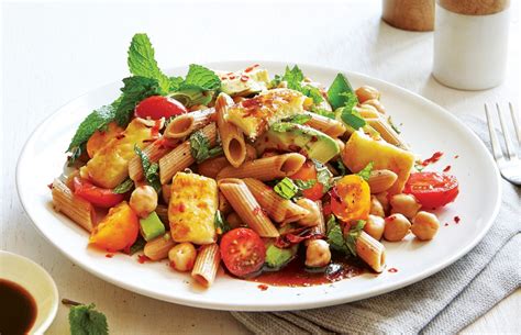 Haloumi Pasta Salad Healthy Food Guide