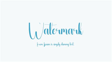 Watermark Font : Download Free for Desktop & Webfont