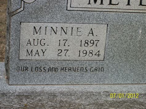 Minnie A Moss Meyers 1897 1984 Monumento Find A Grave