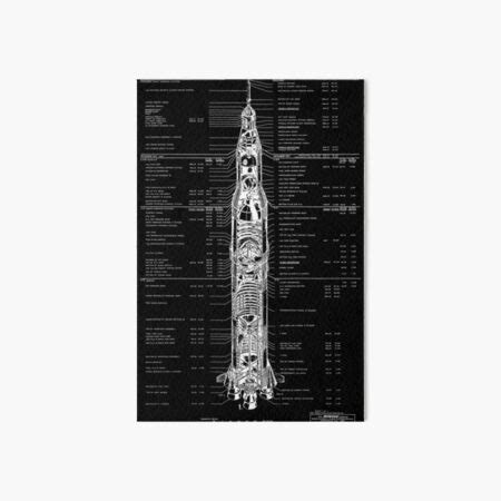 The Most Detailed Saturn V Cutaway Schematic Art Board Print By