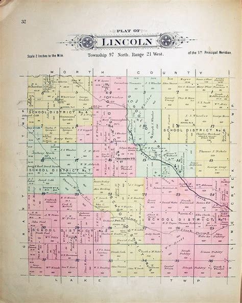 Iagen Web Cerro Gordo County Lincoln Township Map