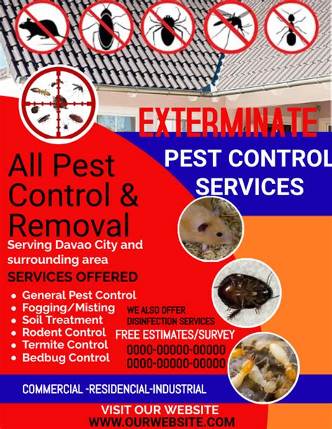 Pest Control Flyer Template Postermywall