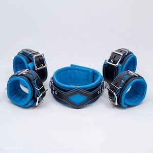 CUSTOMIZABLE BDSM Leather Cuffs Set Wrist, Ankle, Neck Cuffs Set ...