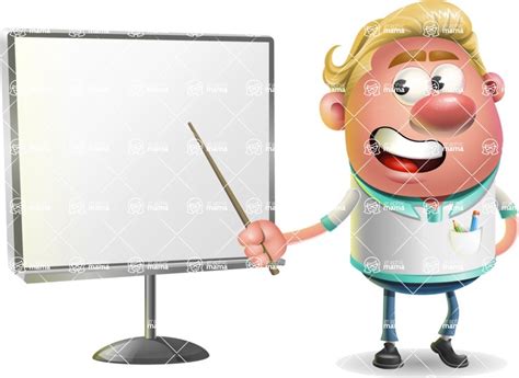 Blonde Hair Man Cartoon Vector 3d Character Presentation 2 Graphicmama