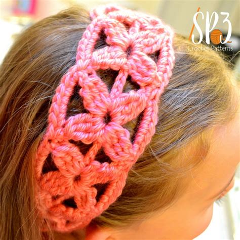 Simple Flower Headband Crochet Pattern {free} ~ Sweet Potato 3