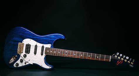 HD wallpaper: Guitar Stratocaster, blue electric guitar, Music ...