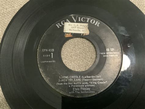 Elvis Presley King Creole 45 RPM EP EPA 4319 RCA 1958 TESTED G EBay