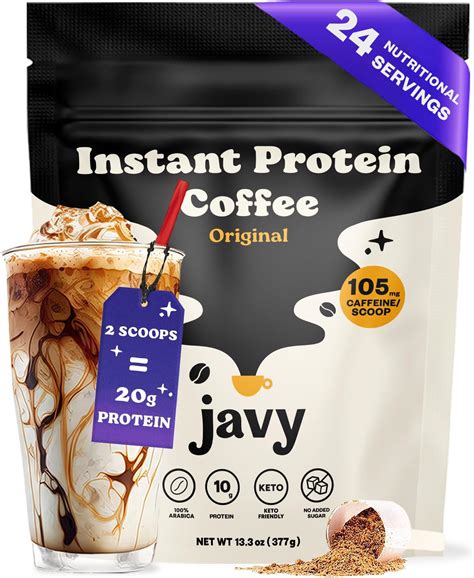 Amazon.com : Javy Instant Coffee Protein Coffee - Premium Whey Protein