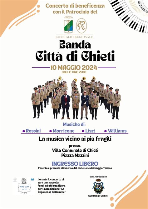 Banda Di Chieti Concerto Beneficenza In Piazza Mazzini Venerd