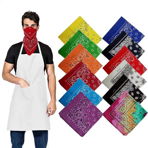 Amazon One Dozen Paisley Bandanas For Men Women 100 Cotton Cowboy