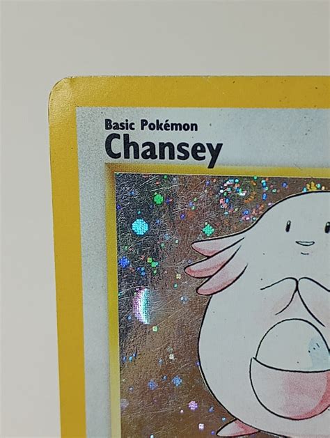 Swirl Chansey Holo Rare Base Set Pokemon Card Wotc