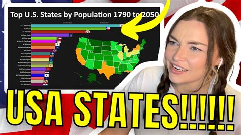 New Zealand Girl Reacts To The Top Usa States By Population To