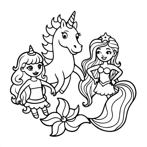 A cartoon of a horse and a princess on a white background | Premium AI
