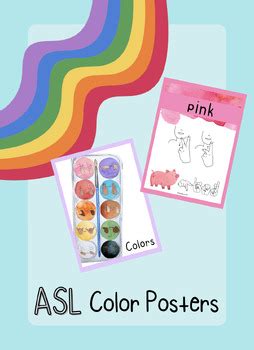 ASL Colors Posters by ASL Educational Resources | TPT