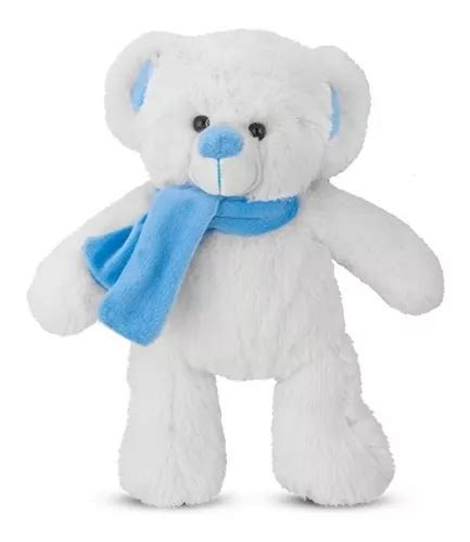 Urso De Pelúcia Fofo Branco 30 Cm Antialérgico MercadoLivre