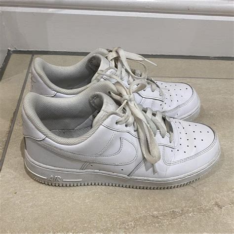 white air force 1s worn but plenty of life in... - Depop