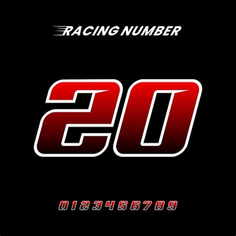 Premium Vector Sport Racing Number 20 Logo Design Vector