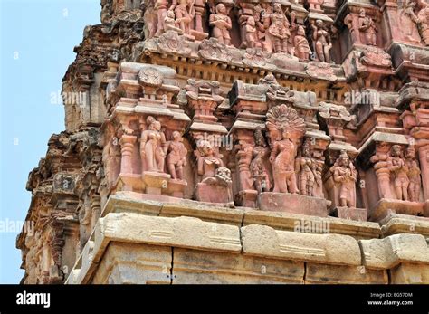 Ancient Partially Overgrown Ruins Of Vijayanagara Empire At Sunset Blue