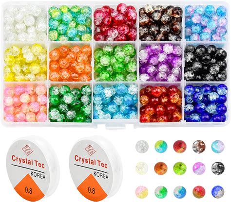 PandaHall Ele Lot De 230pcs 10 Couleurs Perle En Verre Perle Rond