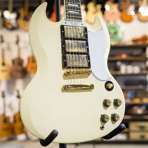 Gibson Custom Shop Sg Custom Stop Bar Classic Vos White