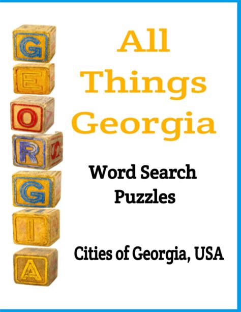 All Things Georgia Word Search Puzzles Georgia Cities Fun And