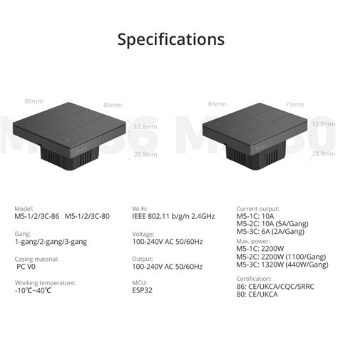 SONOFF M5 US WiFi Wall Switches – Smartkit