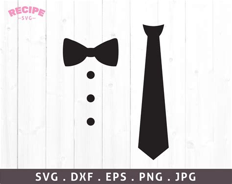 Tuxedo Svg Bow Svg Suit Svg Vector Cut File Cricut Silhouette Pdf