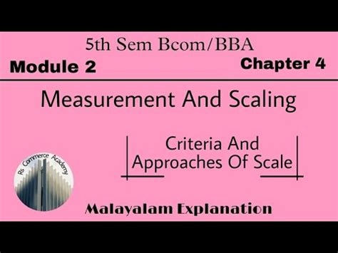 Th Sem Bcom Bba Module Measurement And Scaling Chapter