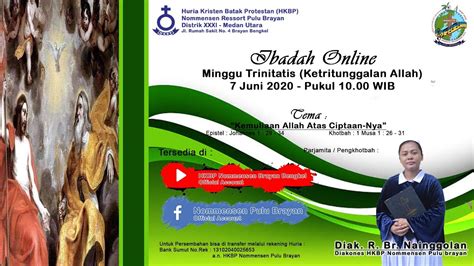 Ibadah Online Minggu Trinitatis Juni Hkbp Nommensen Pulu