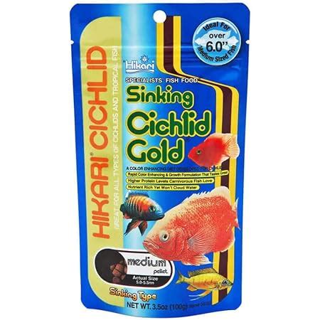 Hikari Cichlid Sinking Gold Pellets Fish Food For All Life Stages G