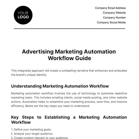 Advertising Marketing Automation Workflow Guide Template Edit Online