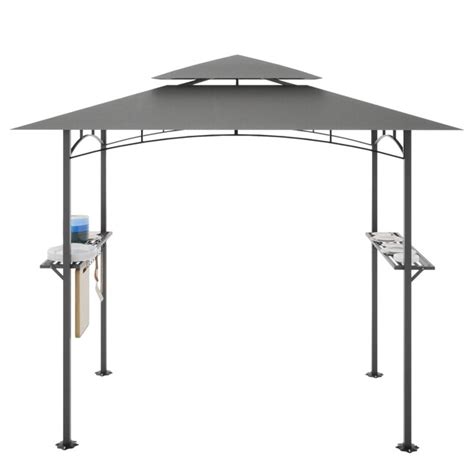 Bayfeve 792 Ft X 4 Ft Easy Assemble Grill Canopy Rectangle Gray Metal