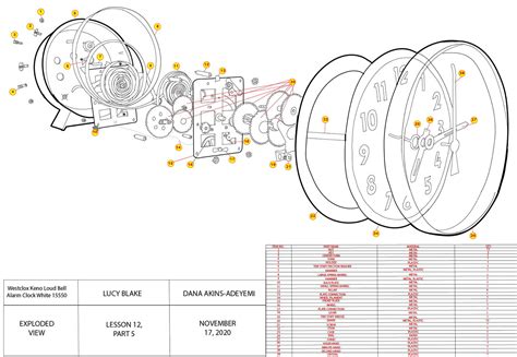 Exploded View Alarm Clock Drawing On Behance