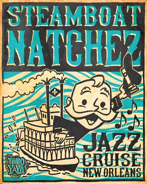 "Steamboat Natchez" design by TimboYaYa! TimboYaYa.com #NewOrleans # ...