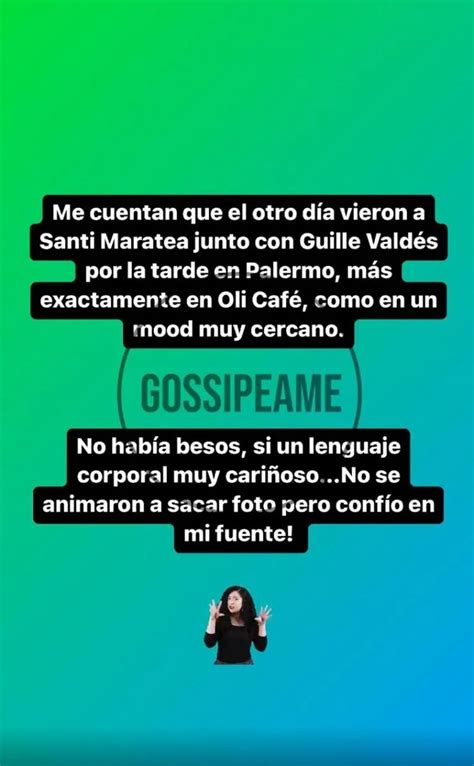 Guillermina Valdés y Santi Maratea descubiertos juntos en un bar de